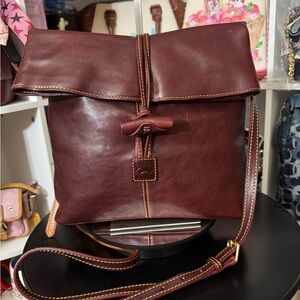 Dooney and Bourke Burgundy Florentine Leather Crossbody Bag